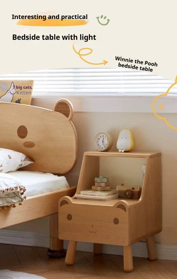Beech Solid Wood Kids Nightstand
