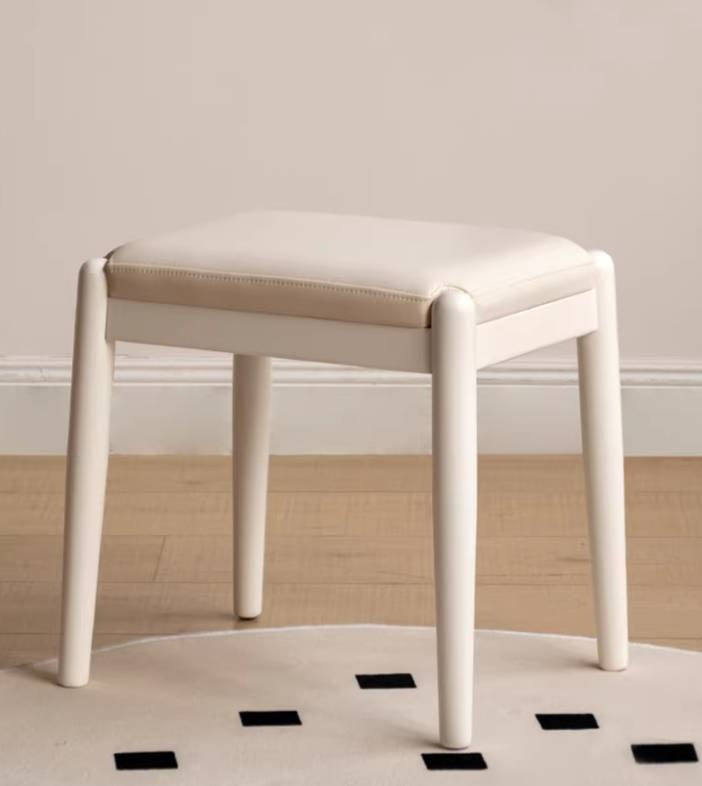 Birch Solid Wood, Solid Rubberwood Modern Simple Makeup Stool