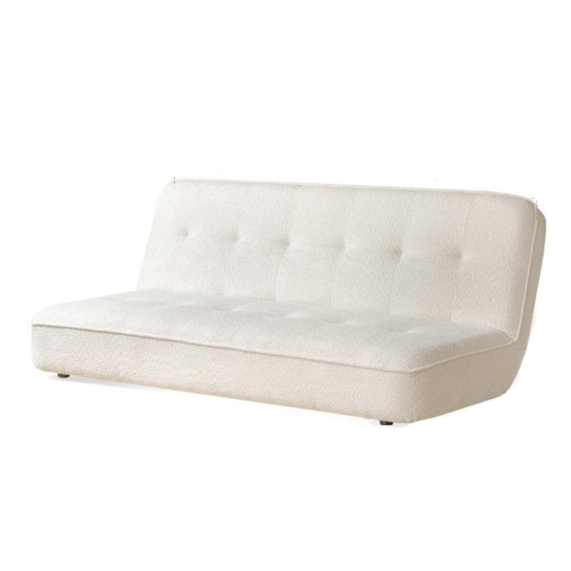 Fabric Sofa White Cream Style Sitting and Sleeping Sofa