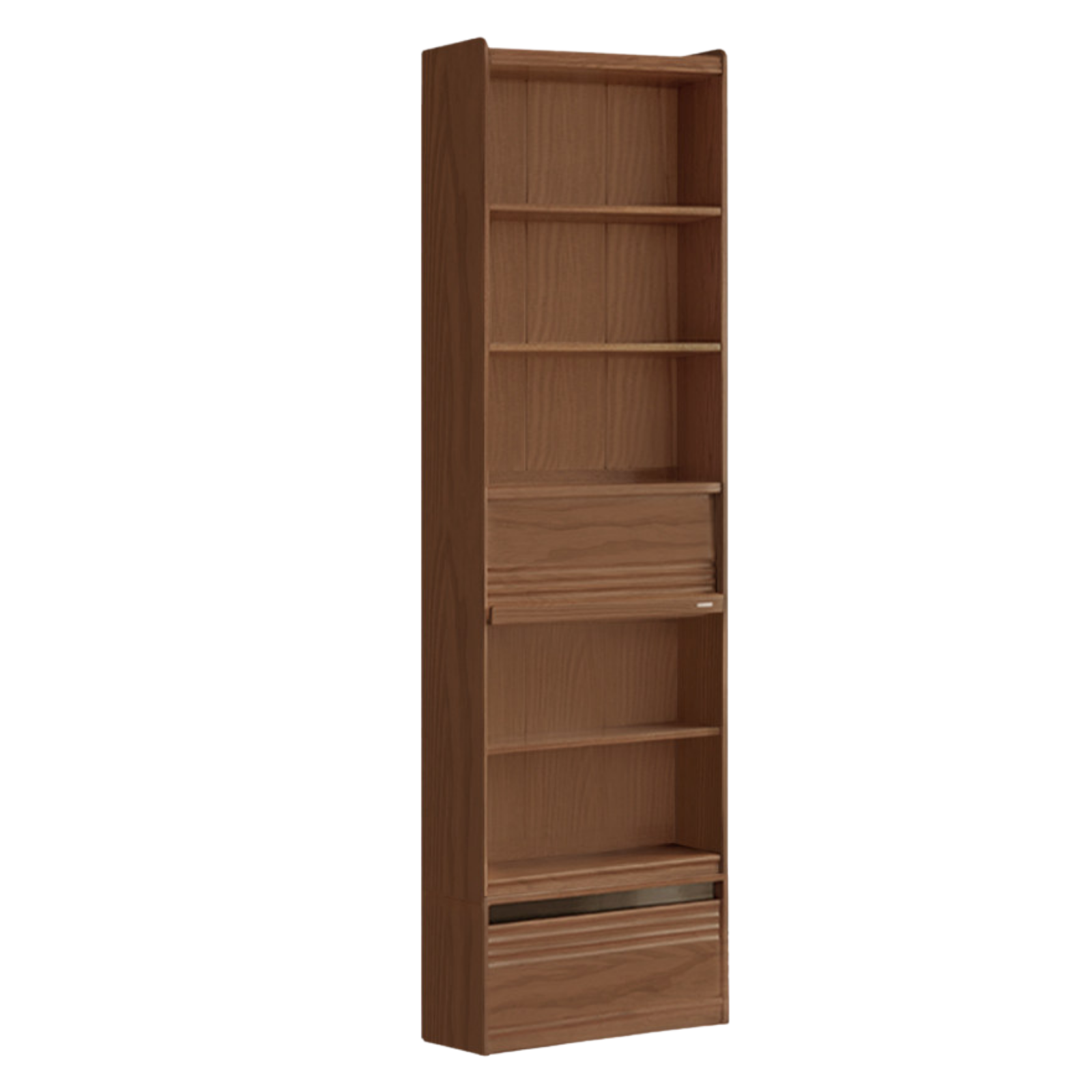 Black Walnut, Sandalwood, Oak, Ash Solid Wood Combination Bookcase with Floor Display and Luxury Storage
