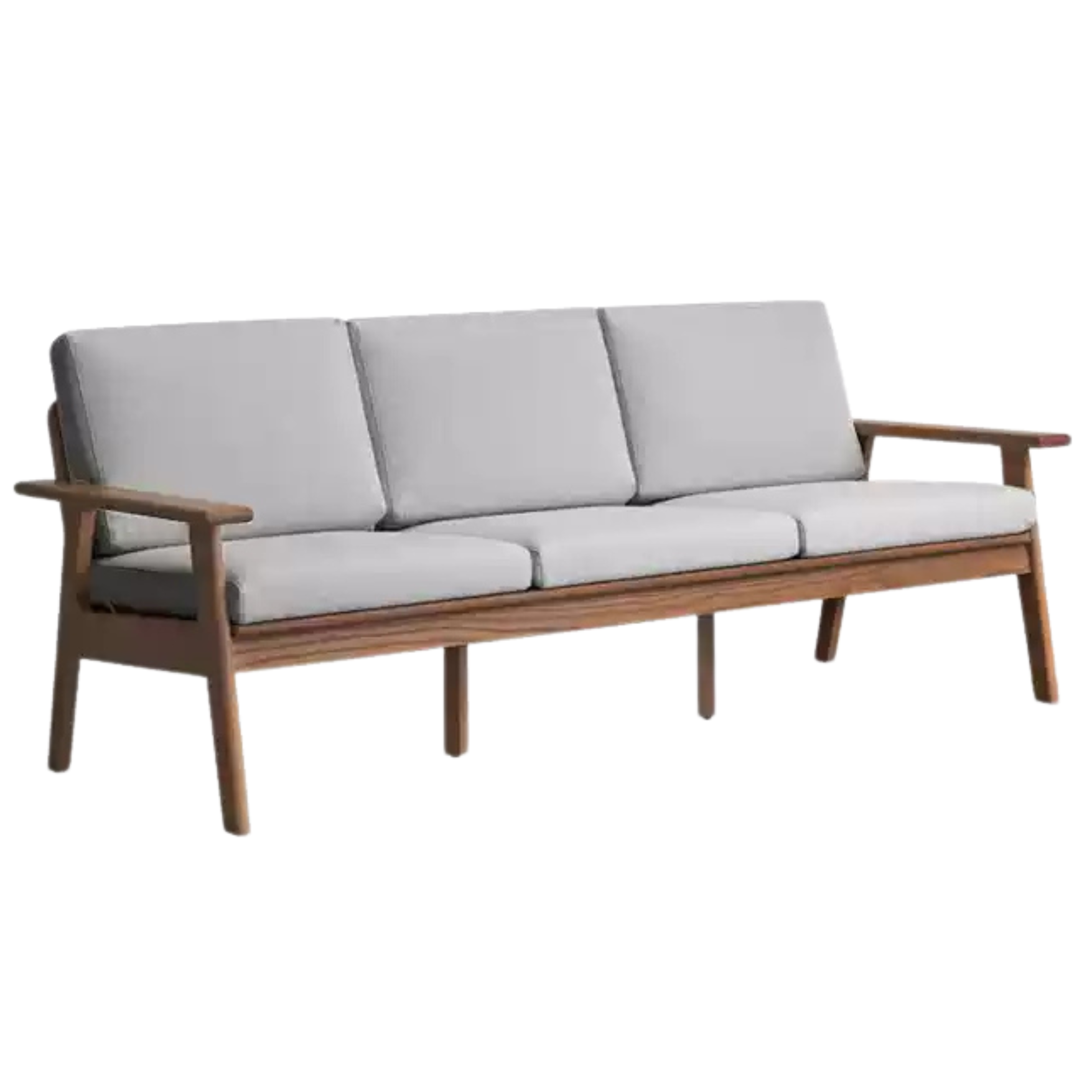 Oak Solid Wood Straight Sofa