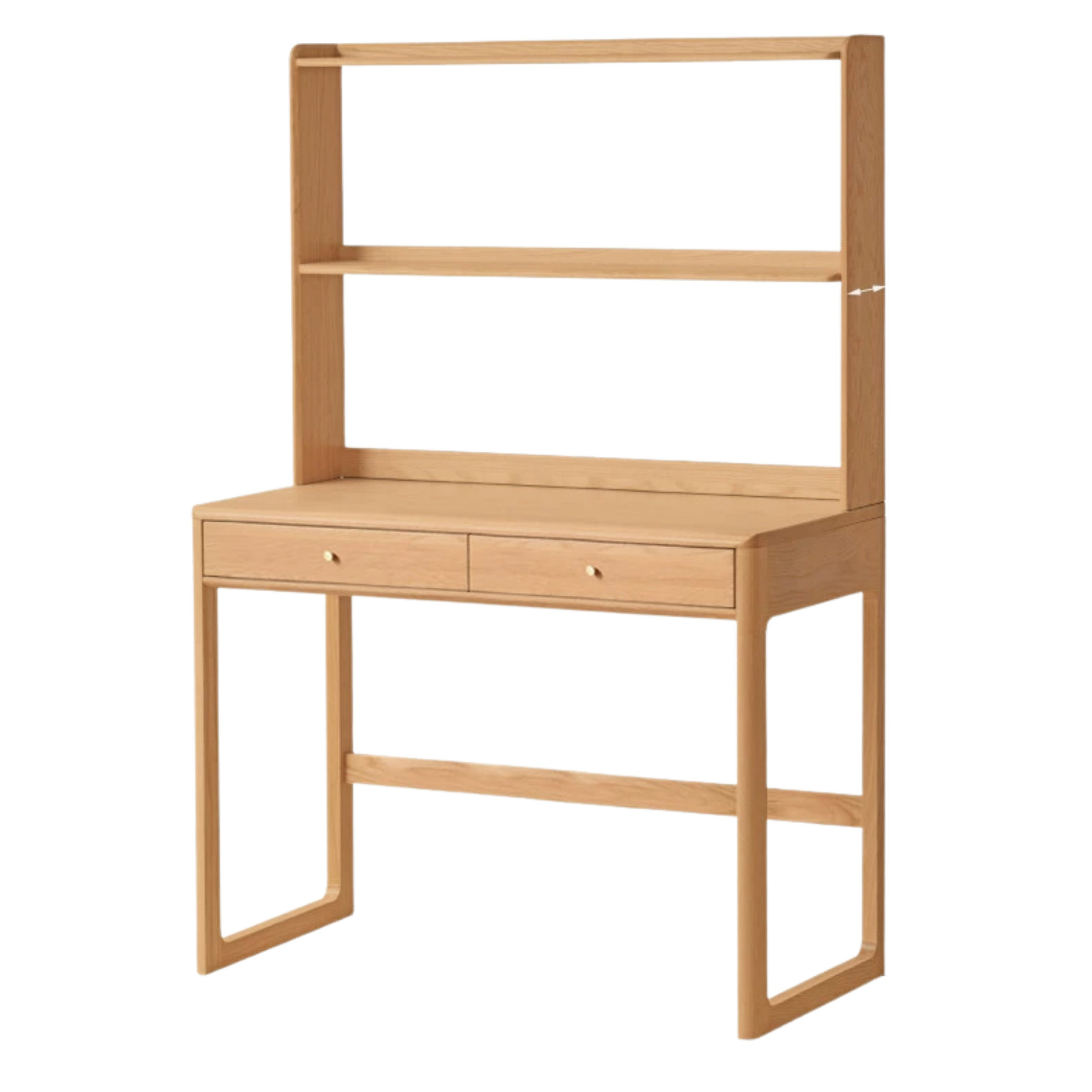 Oak, Beech Solid Wood Small Office Desk