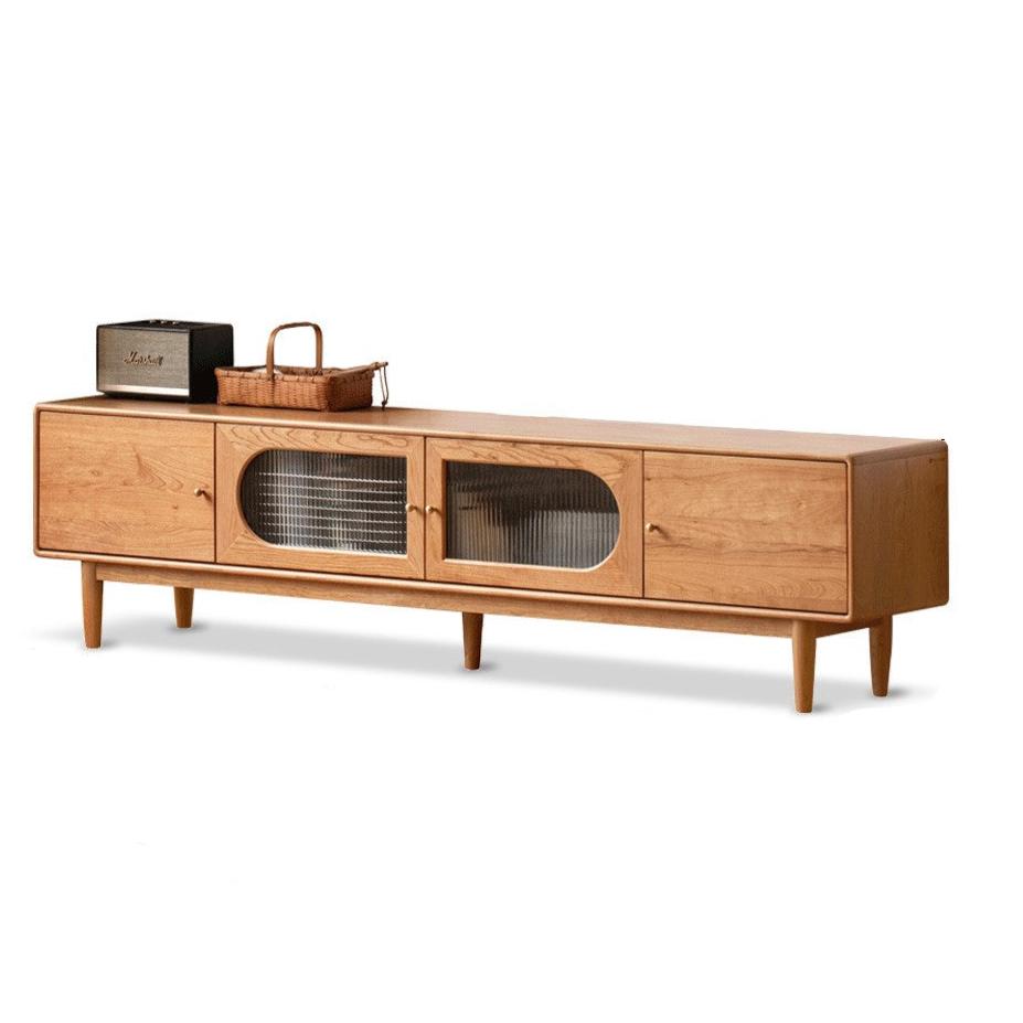 Cherry Wood Solid Wood Modern TV Cabinet