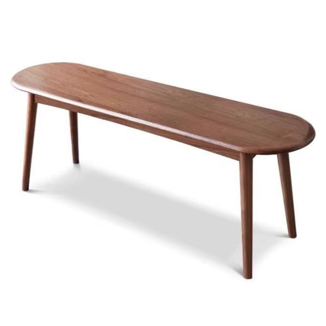 Oak, Black Walnut Solid Wood Nordic Long Bench