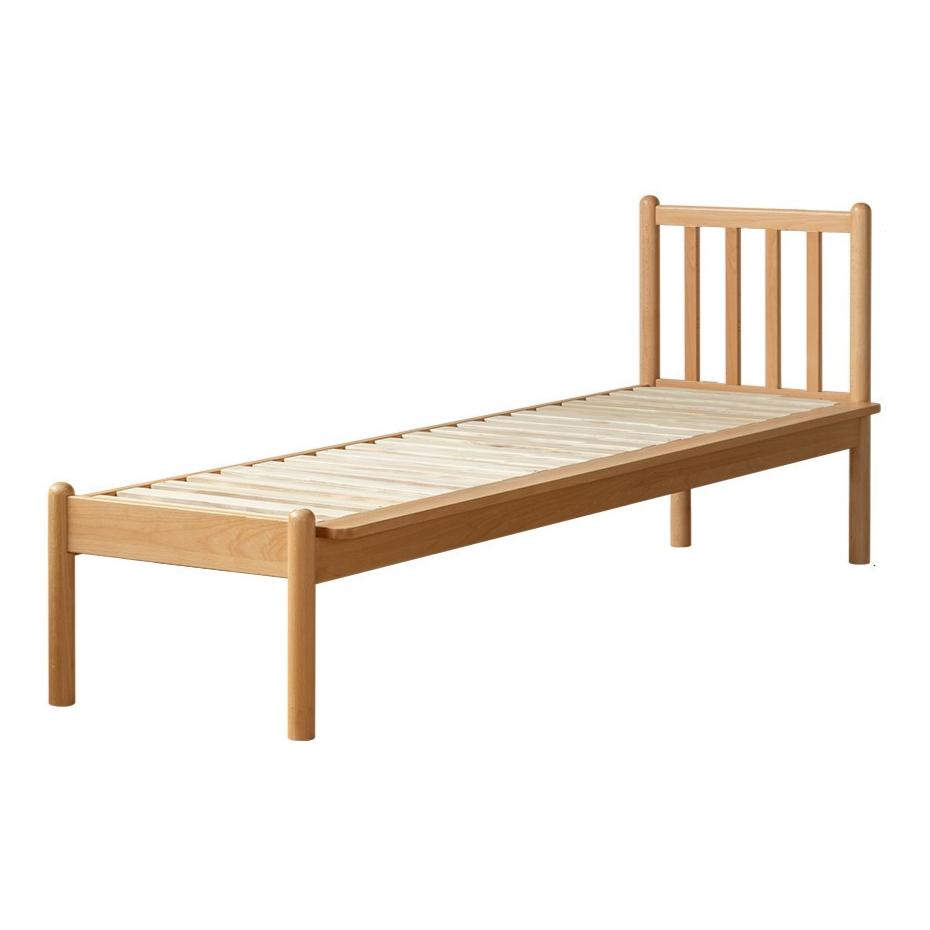 Beech Solid Wood Children's Splicing Bed with Guardrail