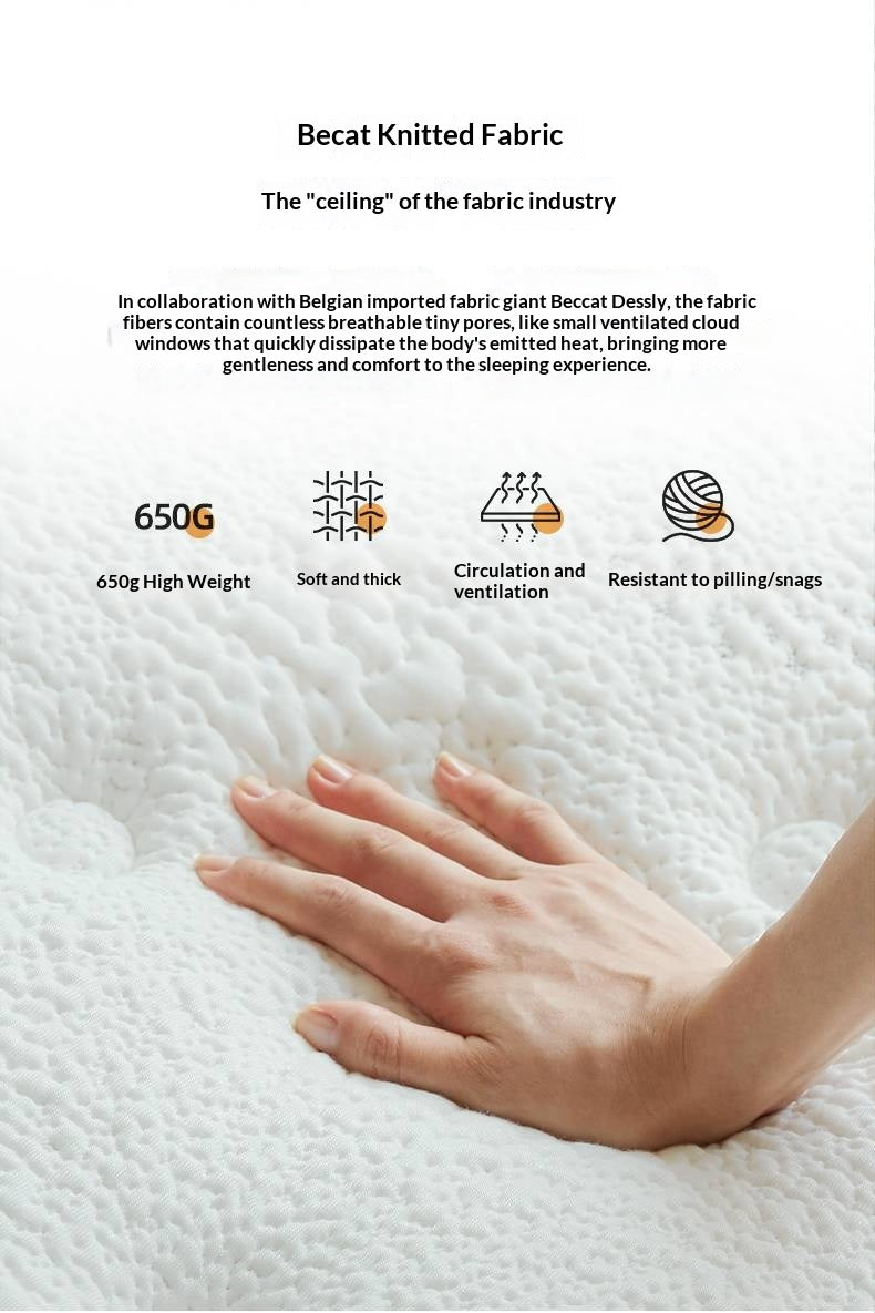 Glue-Free Mattress Made Of Imported Natural Latex, With Air Fiber Filling And Spring Support, A Soft Mattress For Back Protection 24 cm