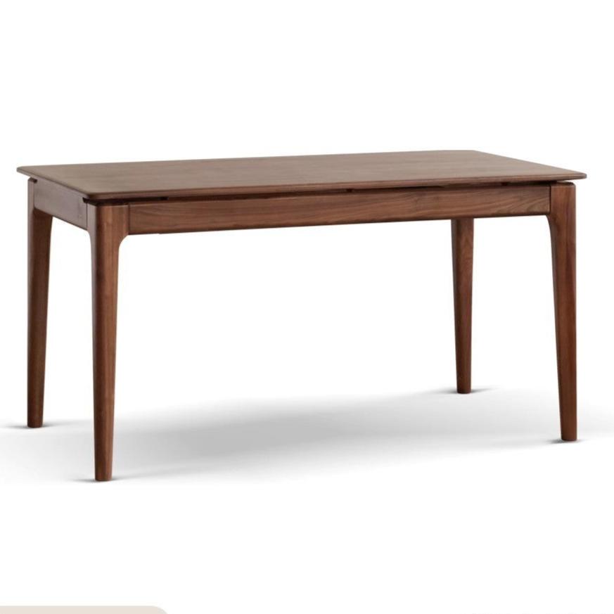 Black walnut solid wood rectangular dining table