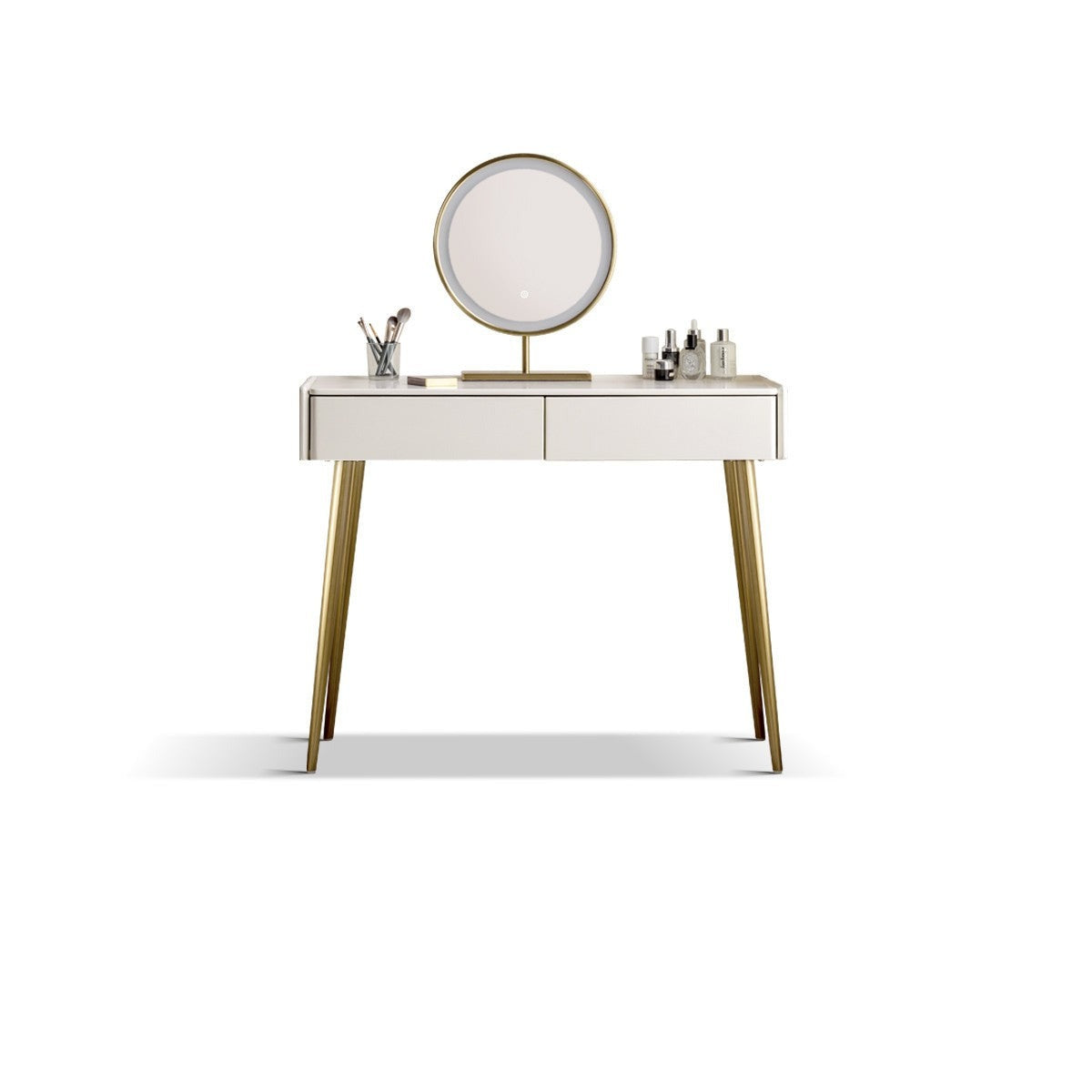 Poplar solid wood dressing table and cupboard integrated cream style"