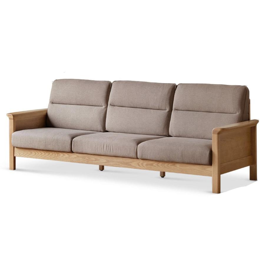 Ash Solid Wood Modern High Back Sofa