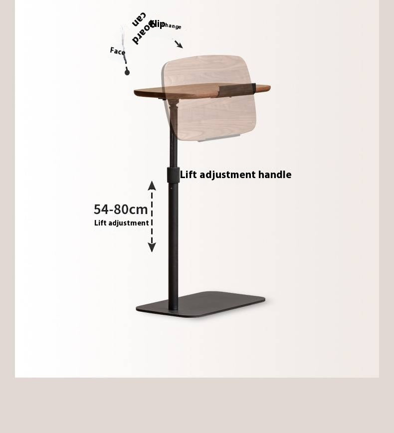Black Walnut Solid Wood Liftable Rotating Side Table