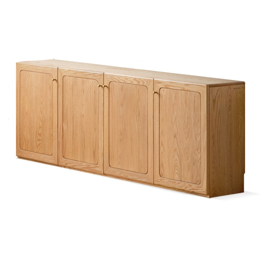 Oak solid wood modern floor storage TV cabinet