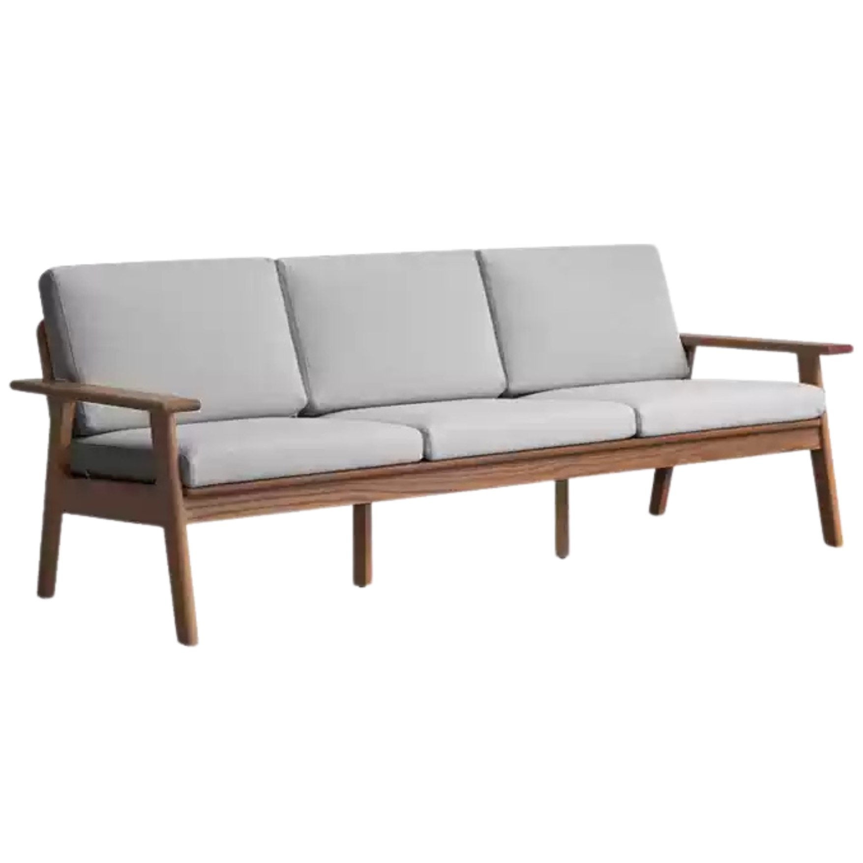 Oak Solid Wood Straight Sofa