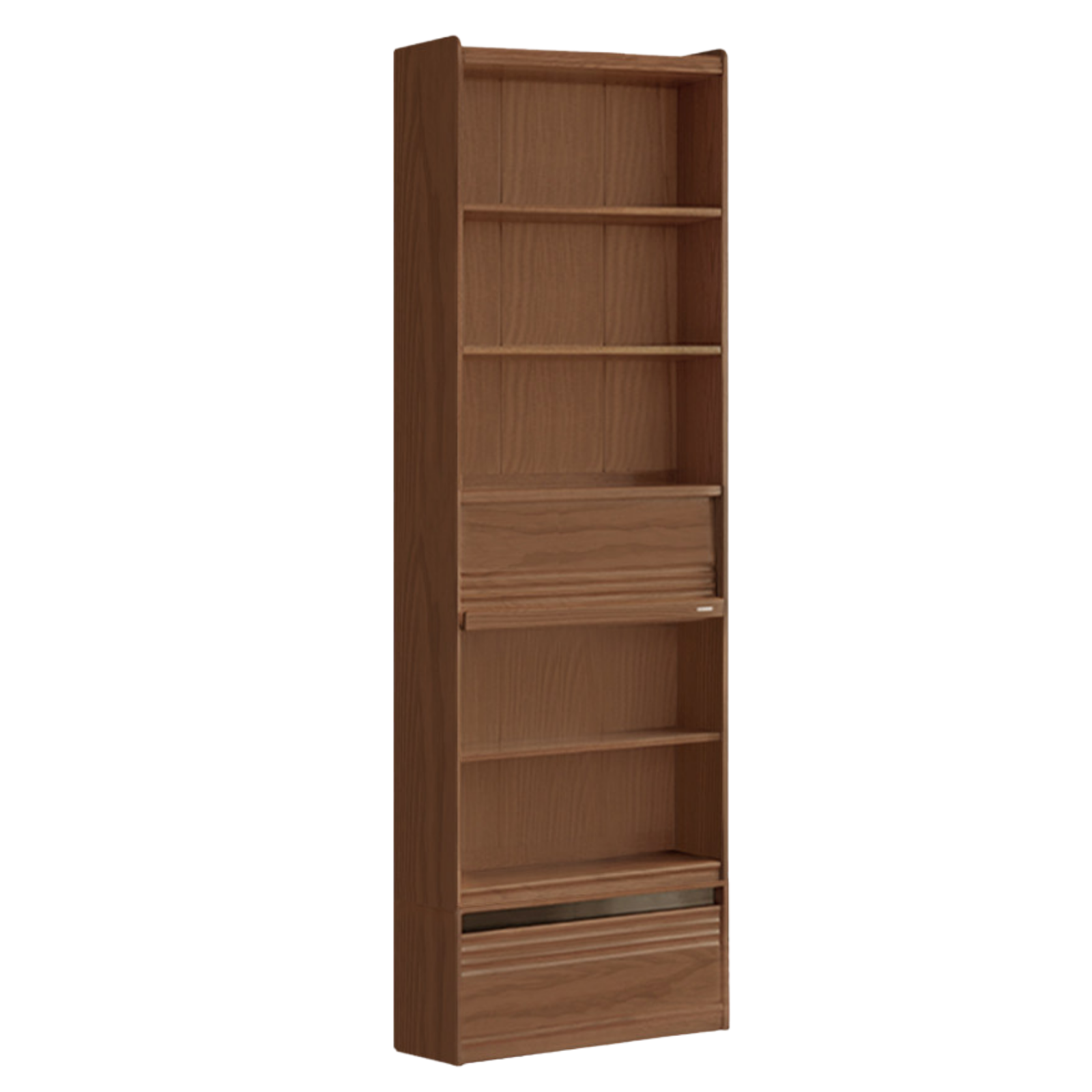 Black Walnut, Sandalwood, Oak, Ash Solid Wood Combination Bookcase with Floor Display and Luxury Storage