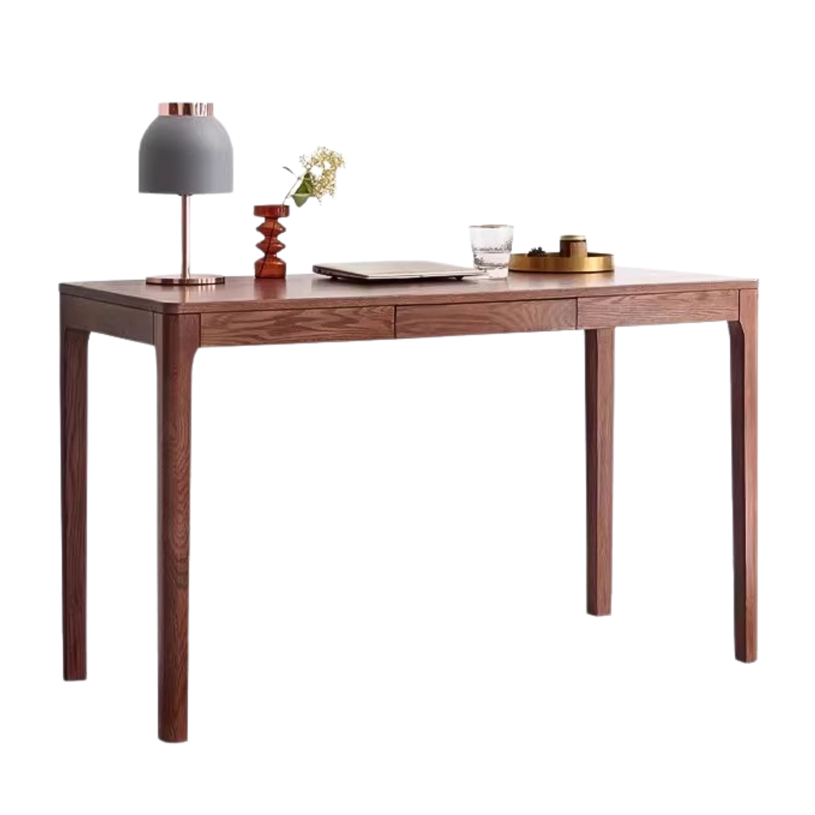 Oak Solid Wood Walnut Color Office Desk