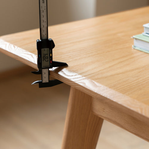 Oak Solid Wood Retractable Folding Dining Table