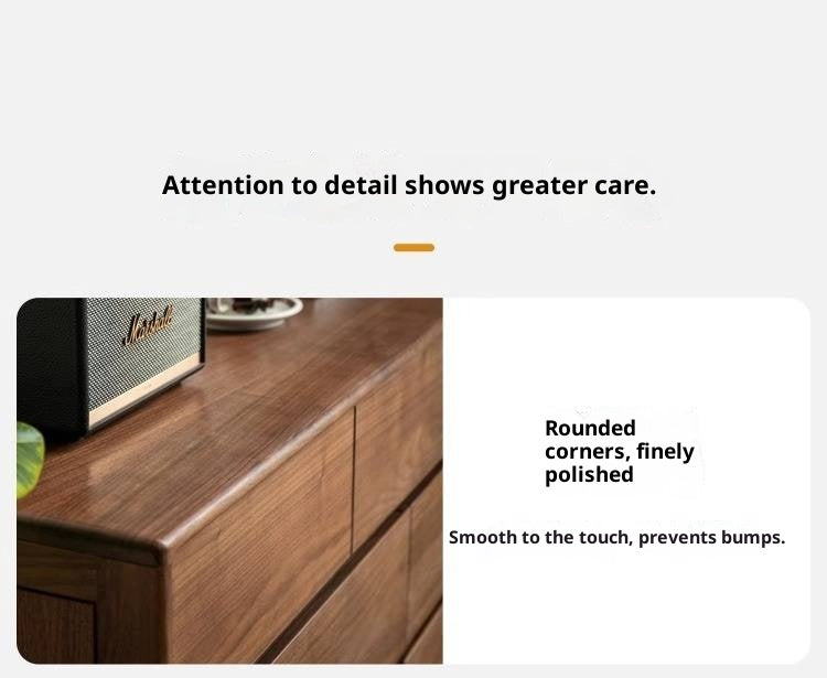 Black Walnut, Ash Solid Wood Chest of Drawers