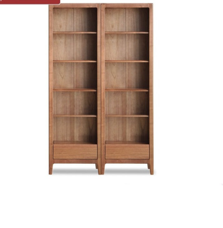 Black walnut solid wood bookcase free combination bookshelf<