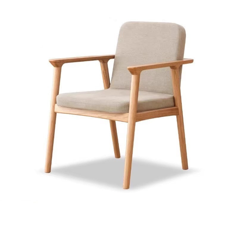 Oak Solid Wood Back Soft Dining Chair