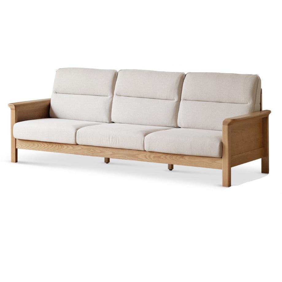 Ash Solid Wood Modern High Back Sofa