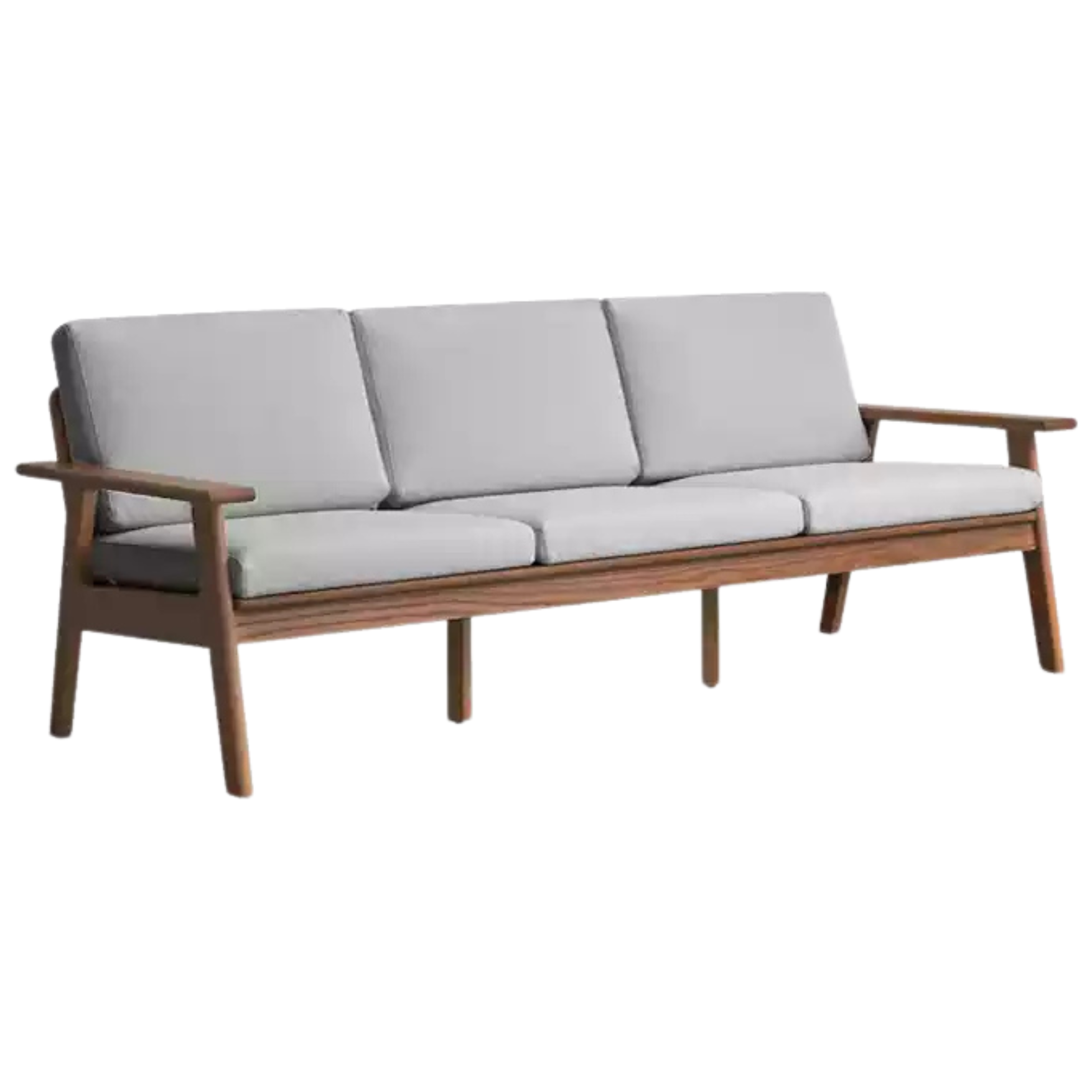 Oak Solid Wood Straight Sofa