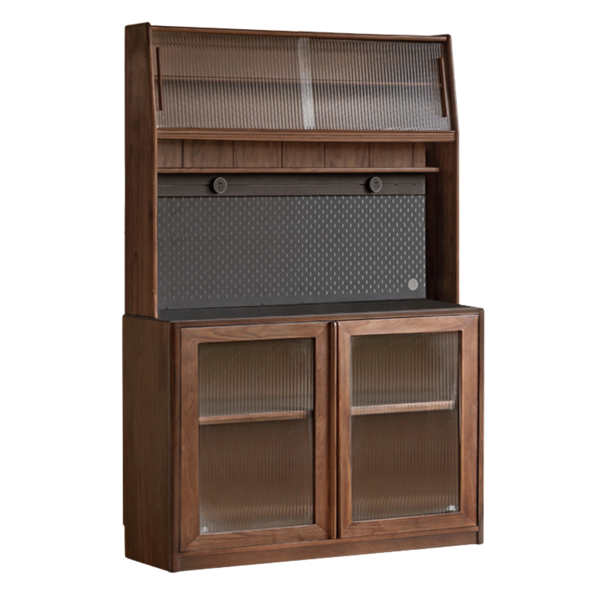 Black Walnut, Ash, Sandalwood Solid Wood Sideboard Hole Storage