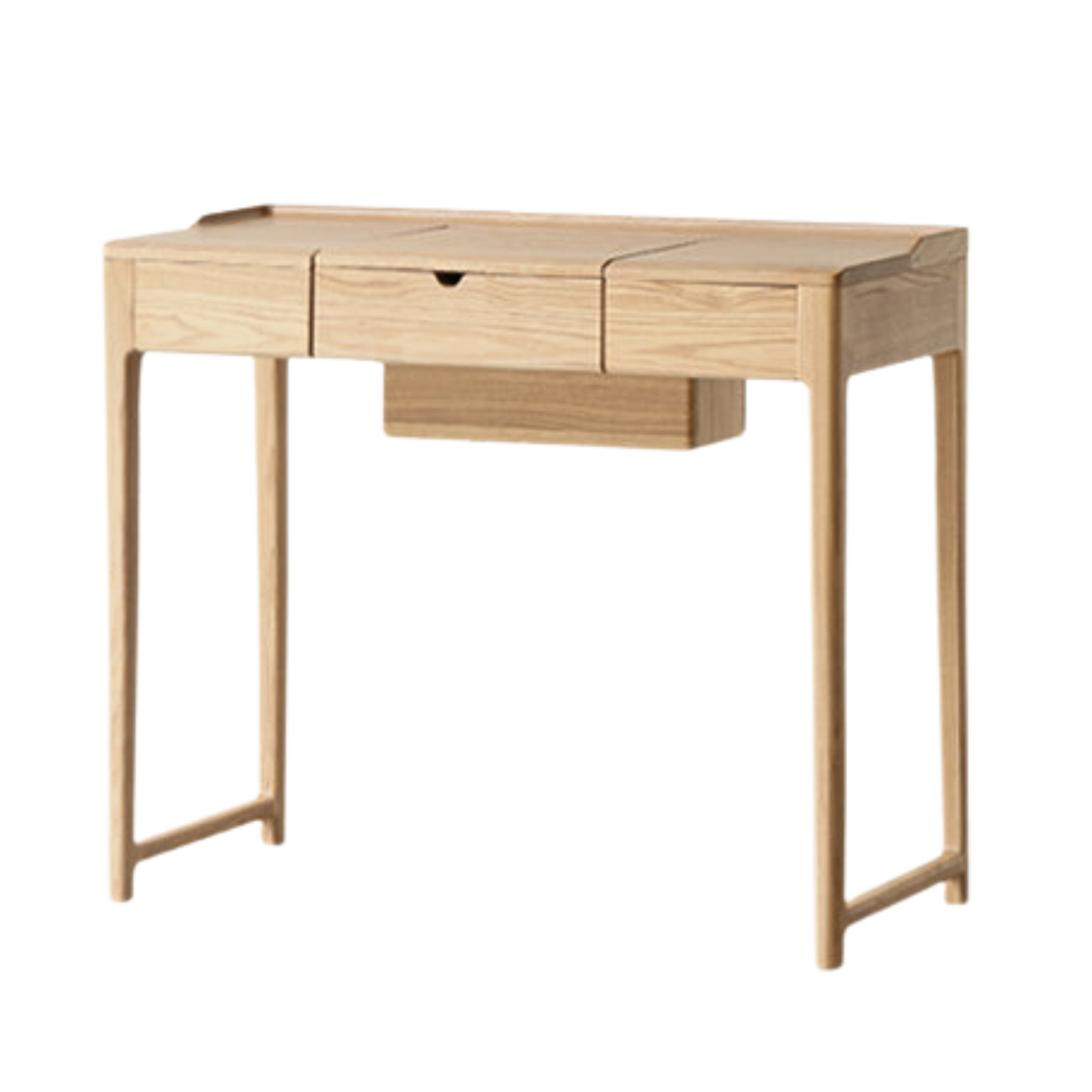 Ash solid wood small flip dressing table: