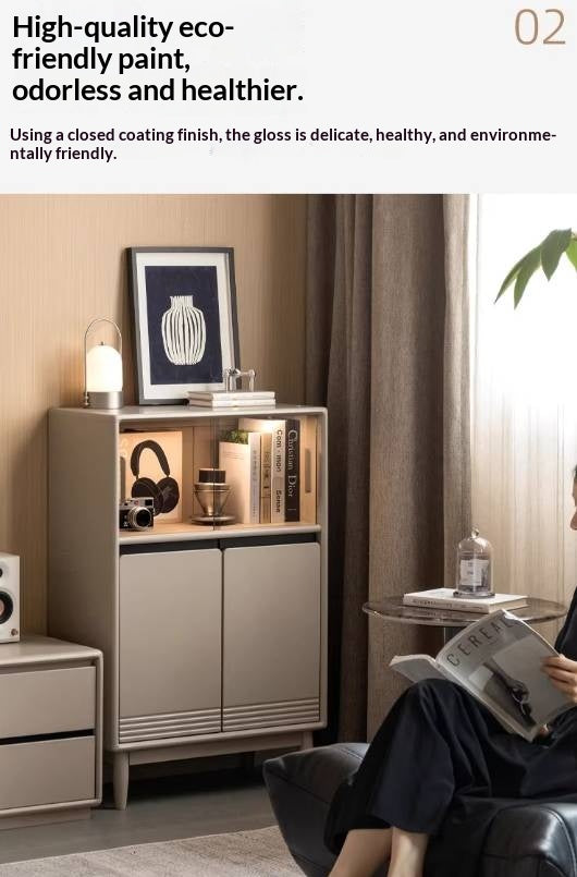 Poplar Solid Wood Italian Style Side Cabinet