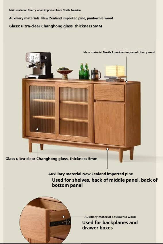 Cherry Solid Wood Ultra-thin Sideboard
