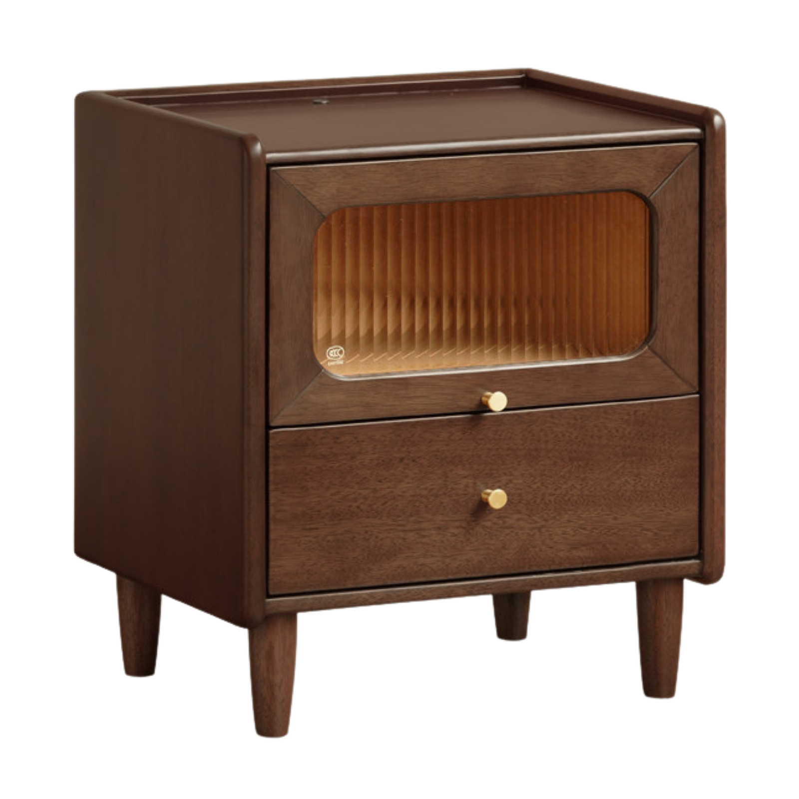 Black Walnut, Solid Longan Hardwood, Catalpa Solid Wood Ultra-Narrow Nightstand.