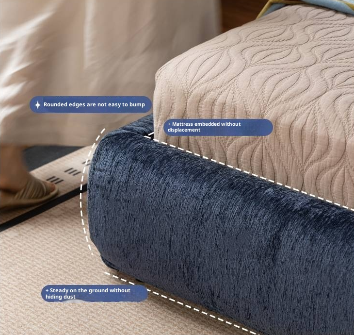 Fabric Chenille Soft Bed Italian Style