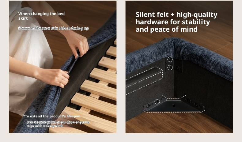 Fabric Chenille Soft Bed Italian Style