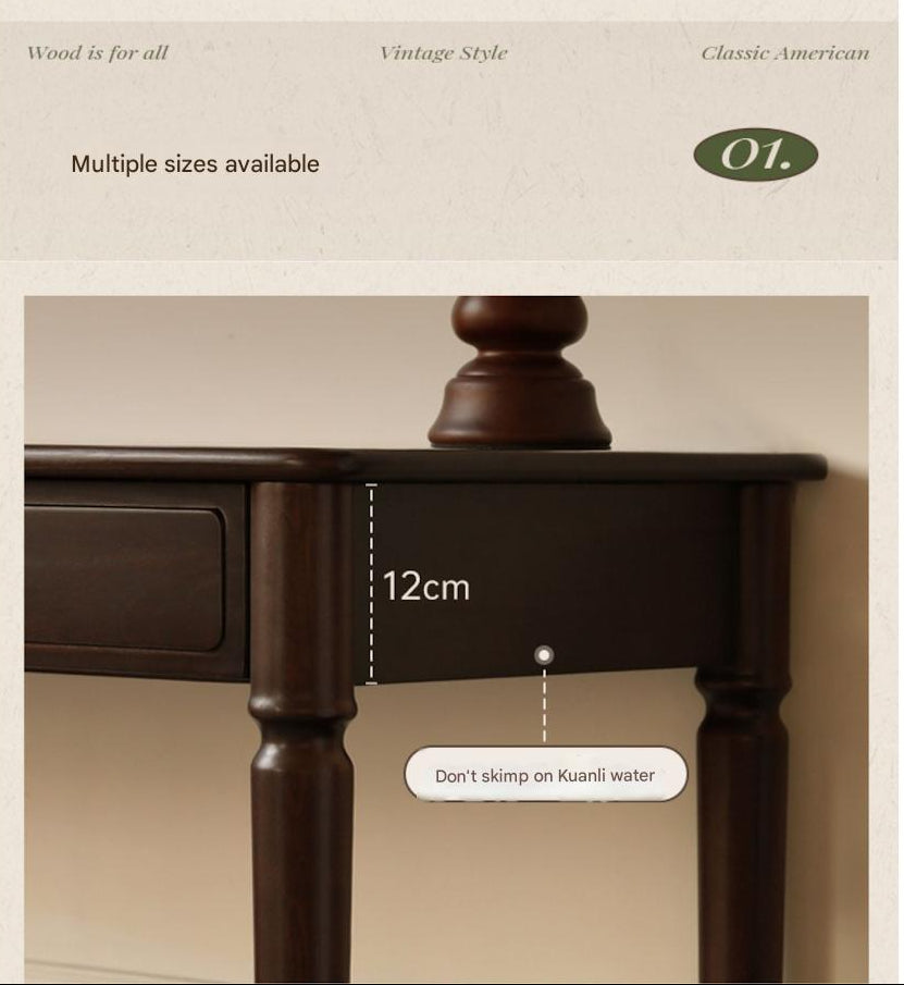 Black Walnut, Poplar Solid Wood American Retro Desk