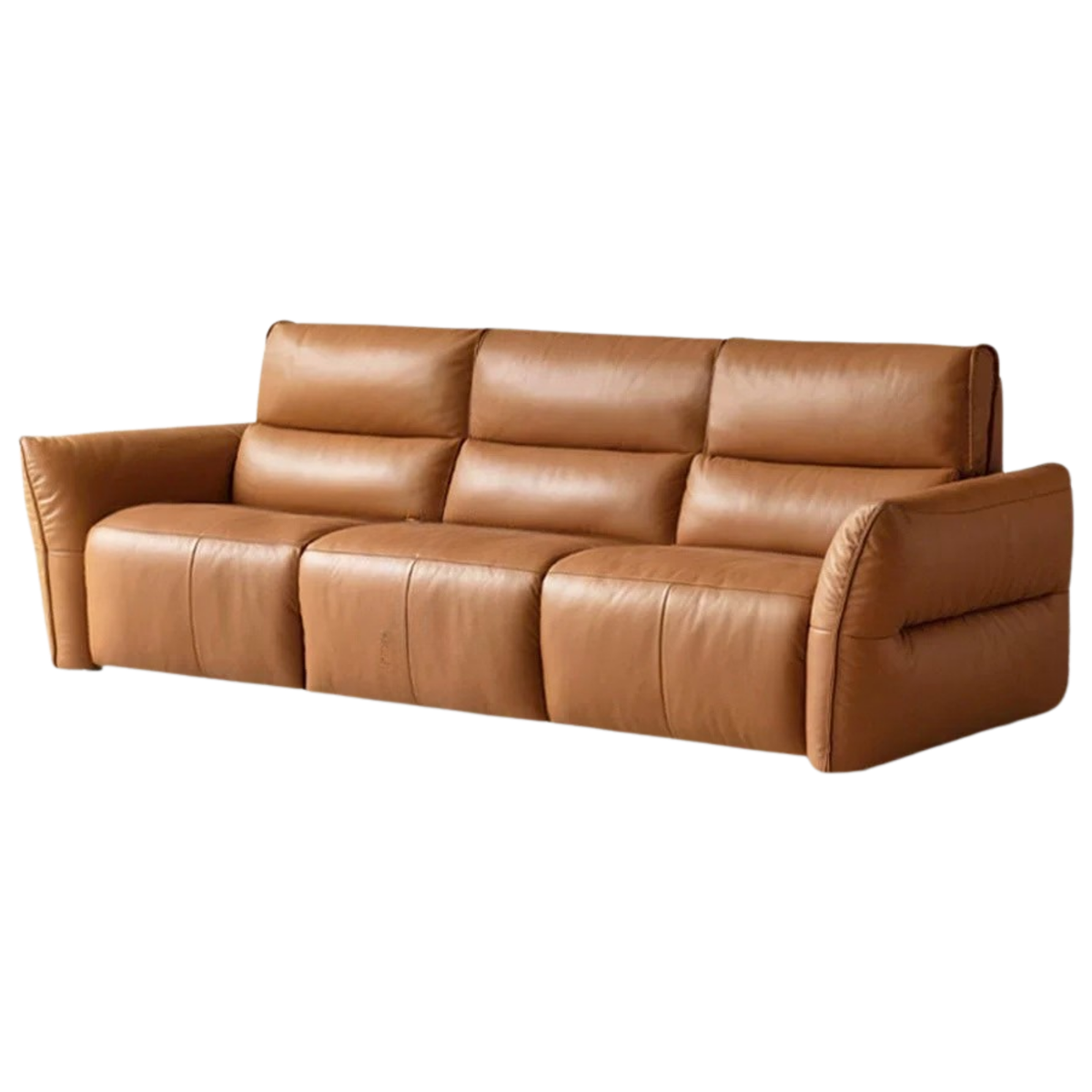Genuine Leather Sofa Italian Light Luxury Tofu Block Sofa