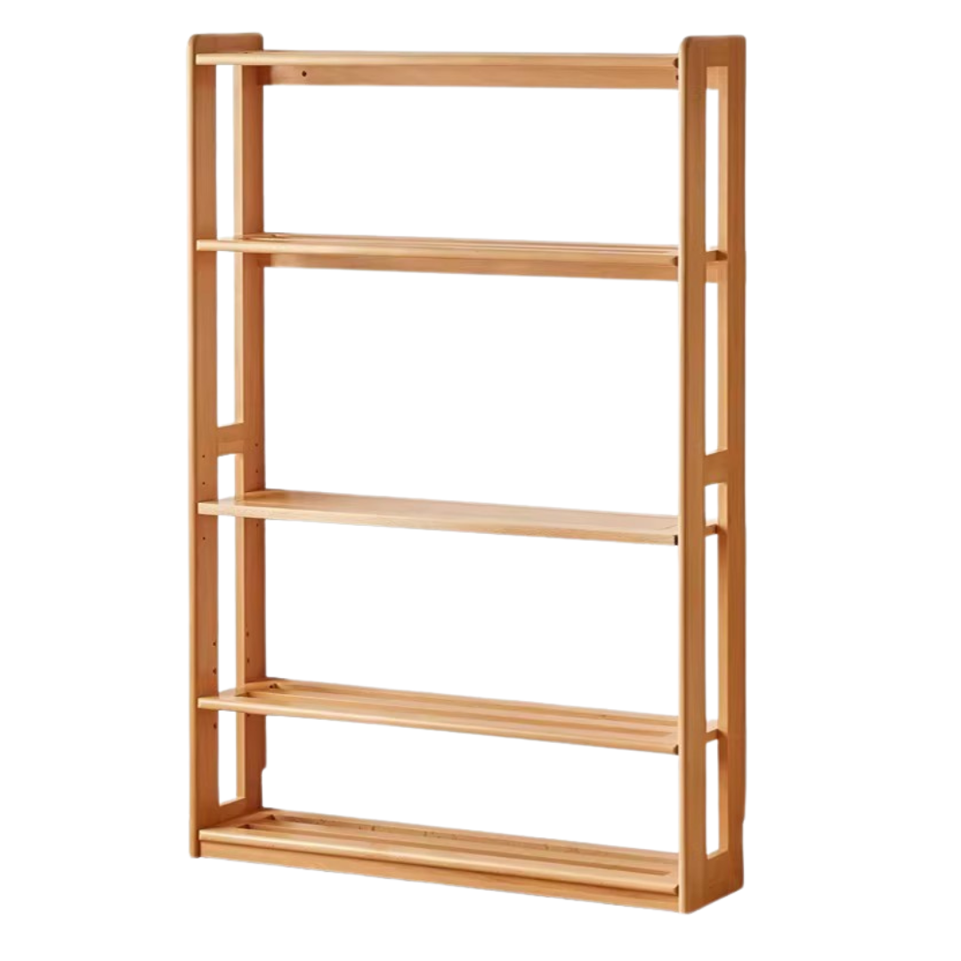 Beech, Oak solid wood Floor-to-ceiling bookshelf, toy storage