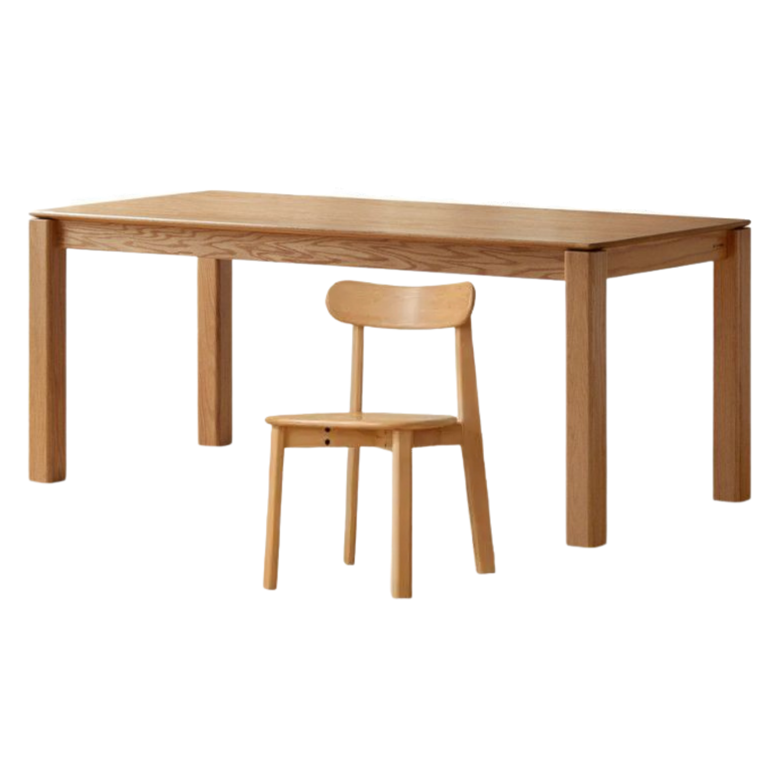 Oak Solid Wood Modern Minimalist Long Dining Table