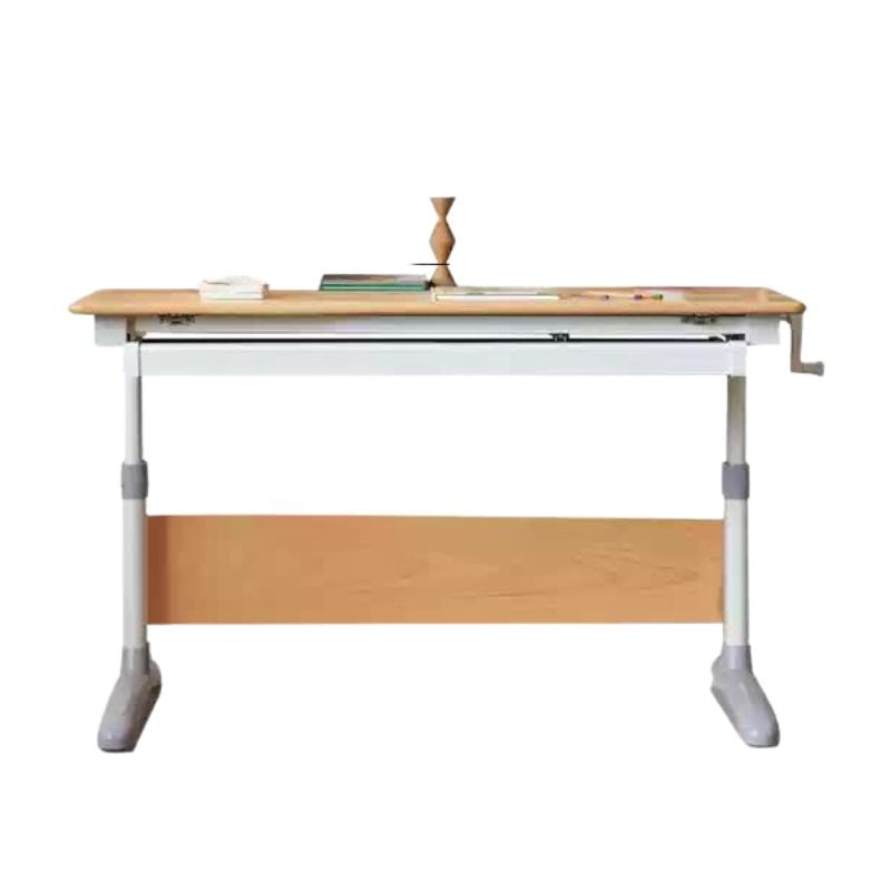 Beech Solid Wood Light Luxury Modern Hand-Cranked Liftable Desk