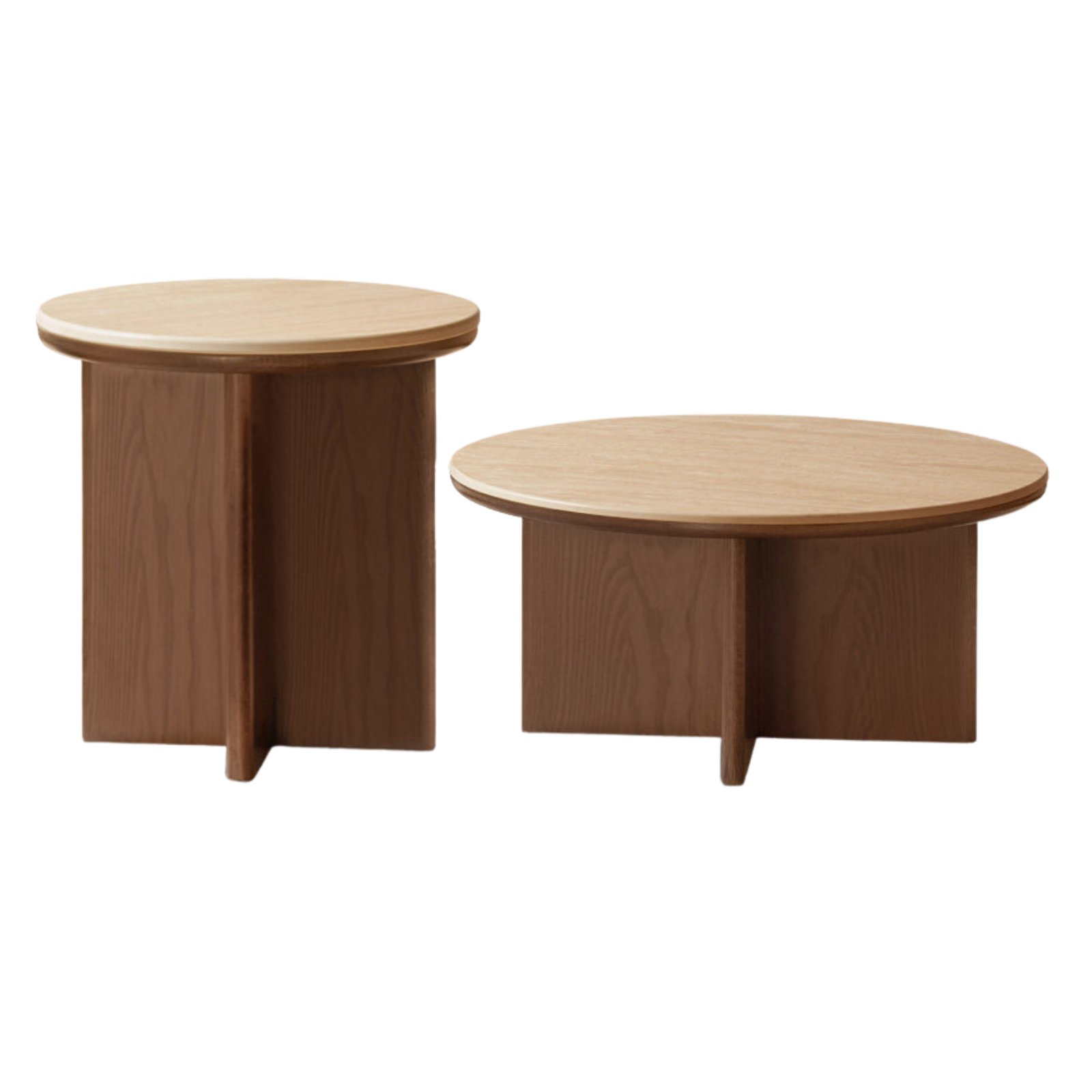 Oak, Black Walnut, Ash Solid Wood Italian Light Luxury Style Slab Round Table