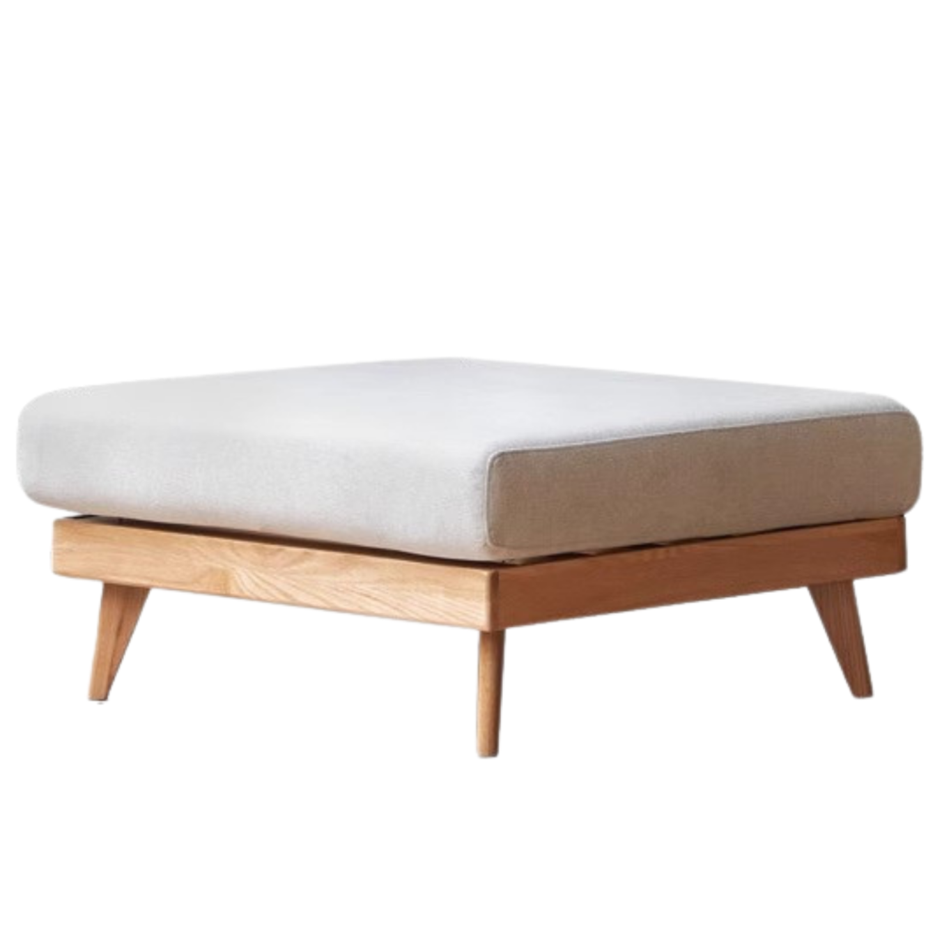 Black Walnut, Oak, Ash, Poplar Solid Wood Footstool Small Fabric Stool