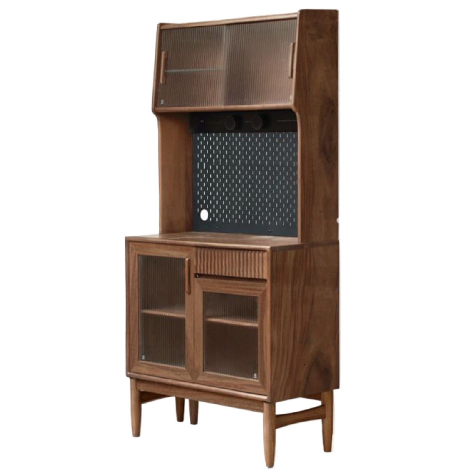 Black Walnut, Oak, South American Walnut Light Luxury Tableside Cabinet