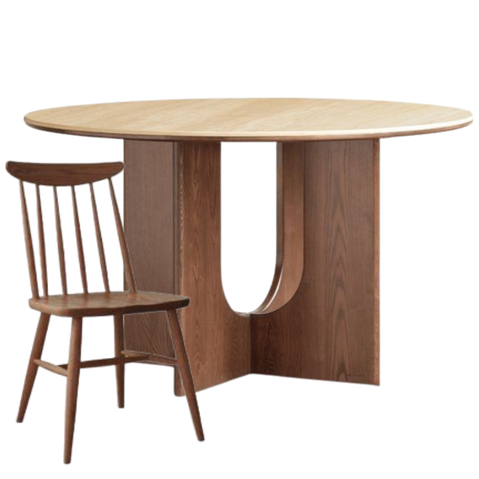 Ash Solid Wood Vintage Style Dining Table