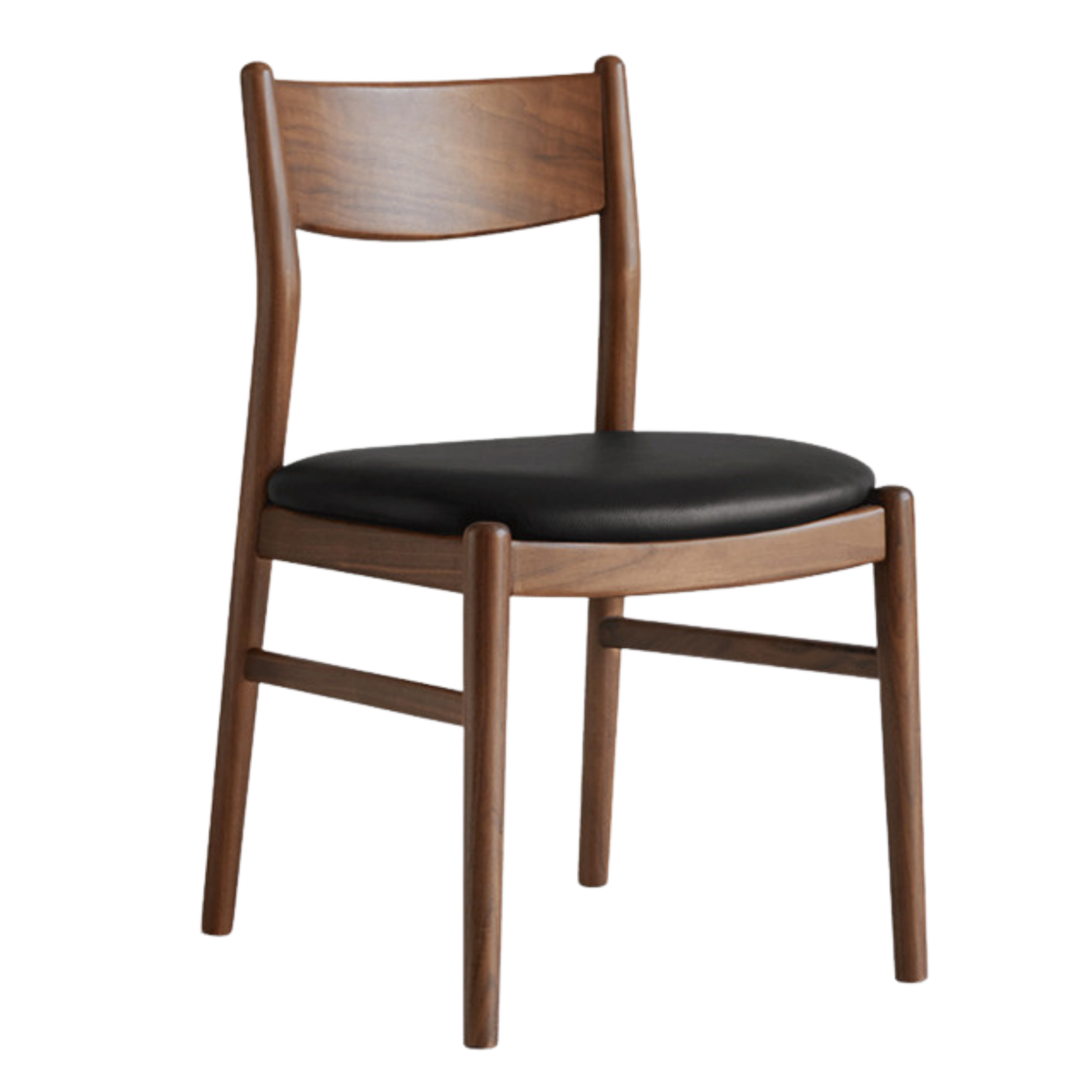 4 pcs Black Walnut, Ash, Oak, Beech, Sandalwood Solid Wood Dining Chair Retro