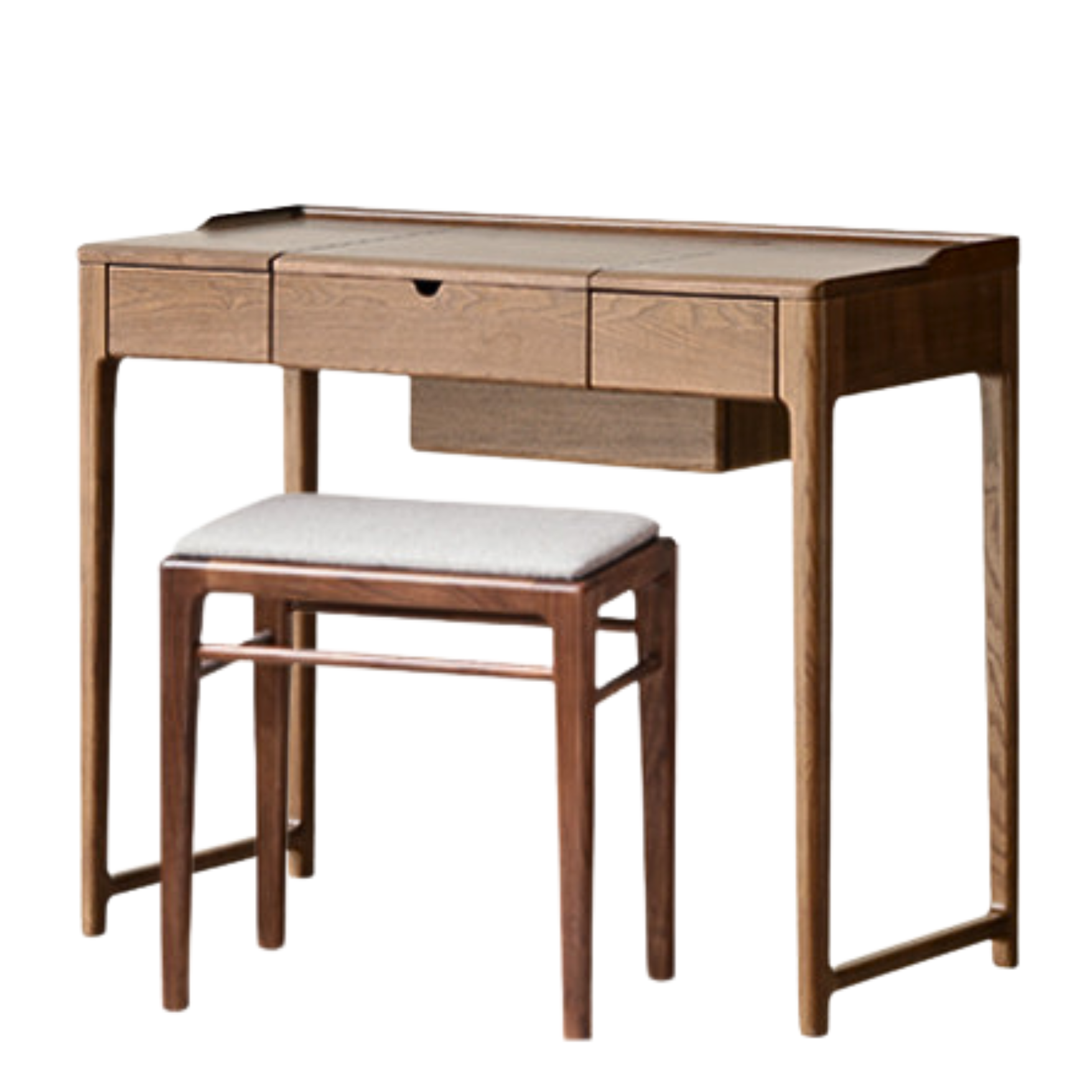 Black walnut, Ash solid wood flip dressing table :