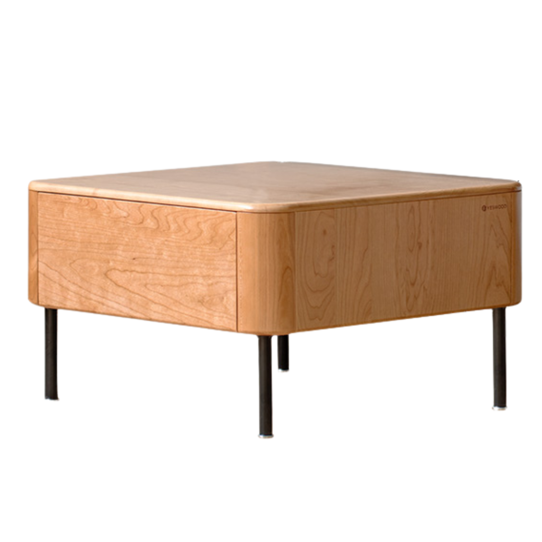 Cherry wood Combination coffee table mid-century style-