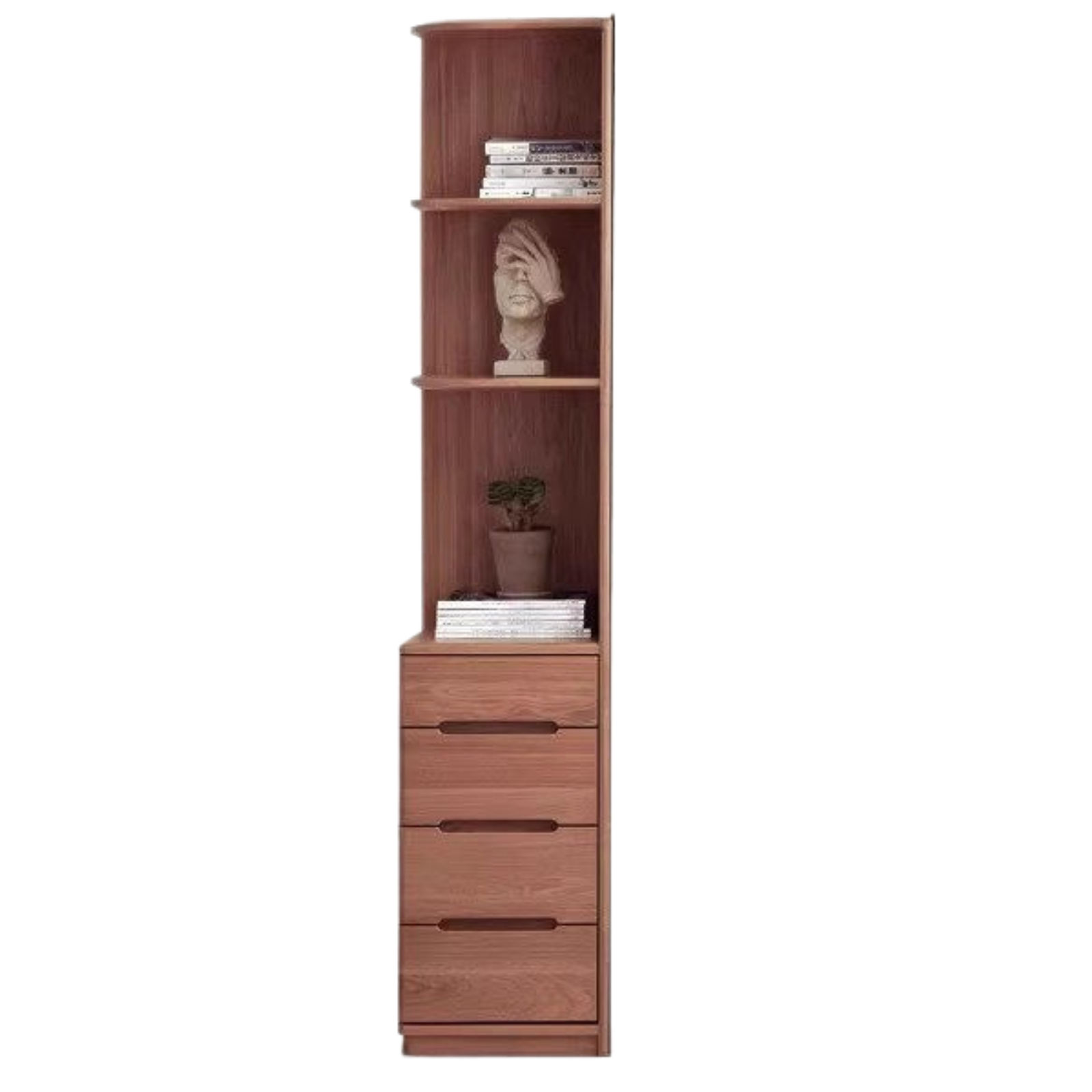 Oak Solid Wood Bookcase Free Combination Floor-to-ceiling Bookshelf