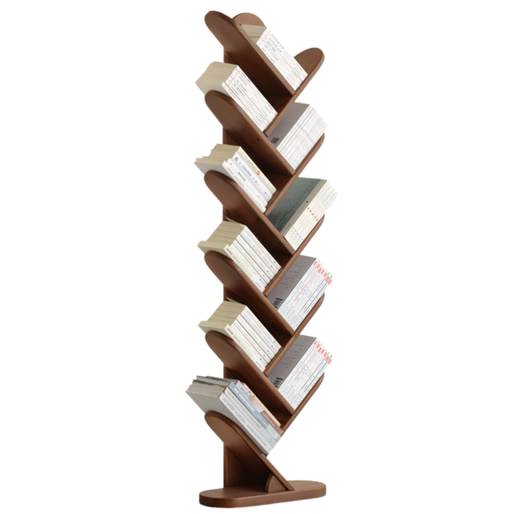 Black Walnut, South American Walnut Solid Wood Bookshelf Storage Rack