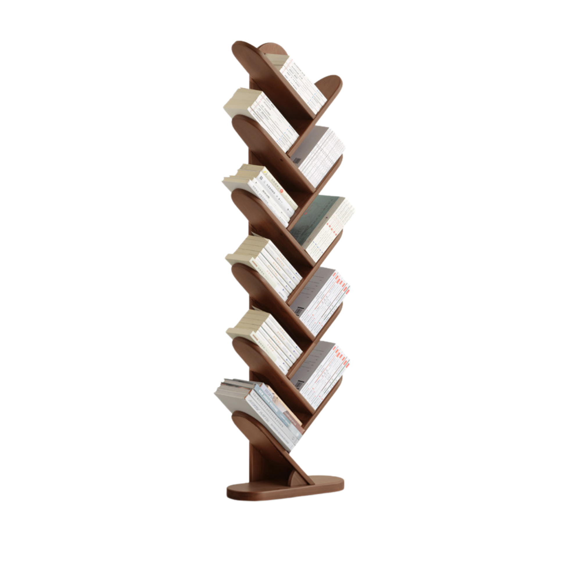 Black Walnut, South American Walnut Solid Wood Bookshelf Storage Rack