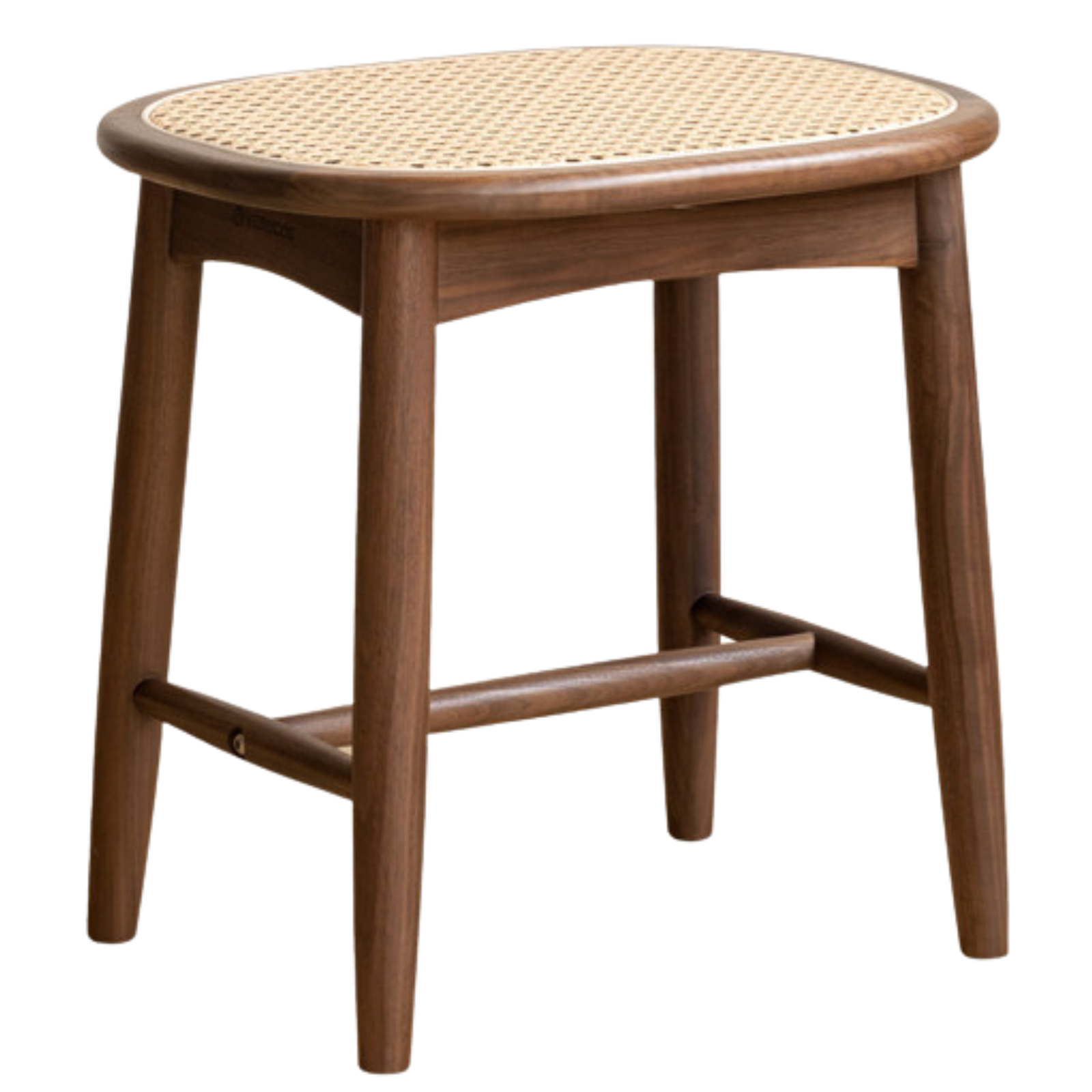 Black Walnut, Oak Solid Wood Modern Makeup Stool