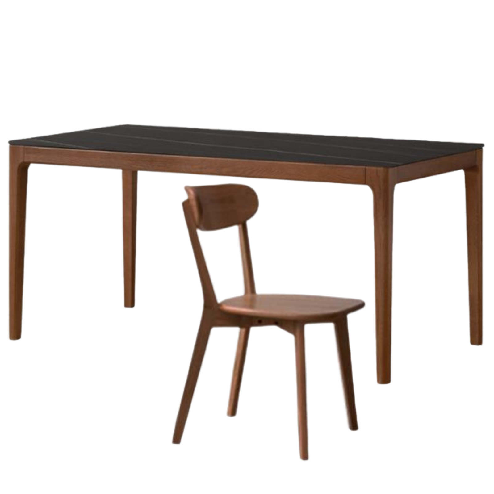 Oak Solid Wood Modern Minimalist Rock Plate Dining Table