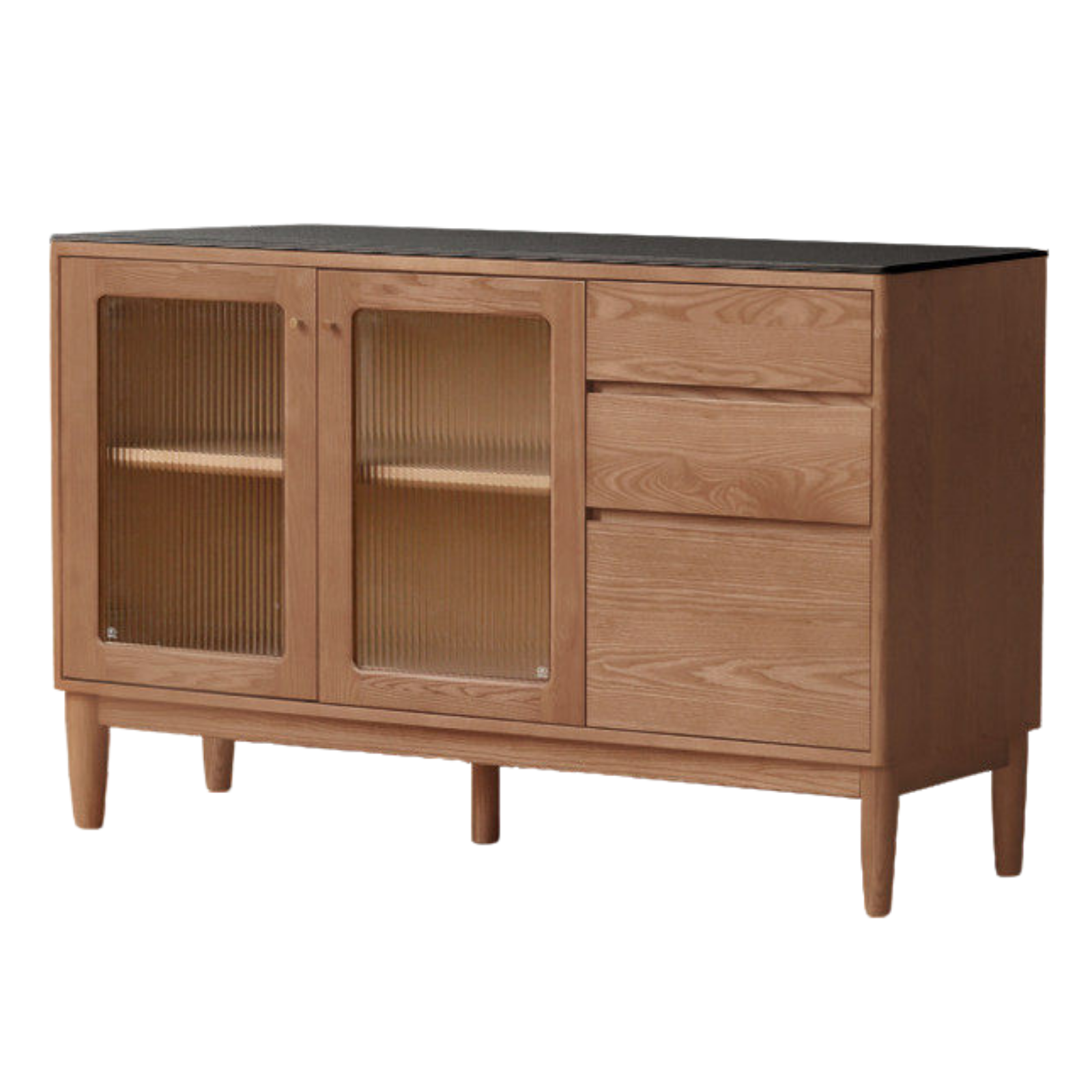 Ash Solid Wood Rock Board Dining Sideboard
