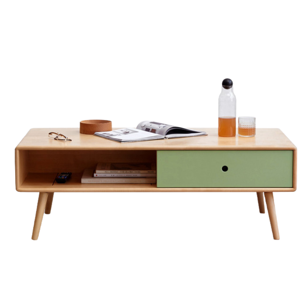 Beech solid wood coffee table Nordic simple-